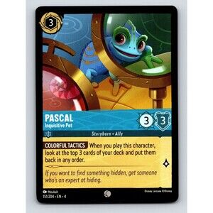 Basic Pascal HP 3 Colorful Tactics Attack Rarity Blue Disney Lorcana Card